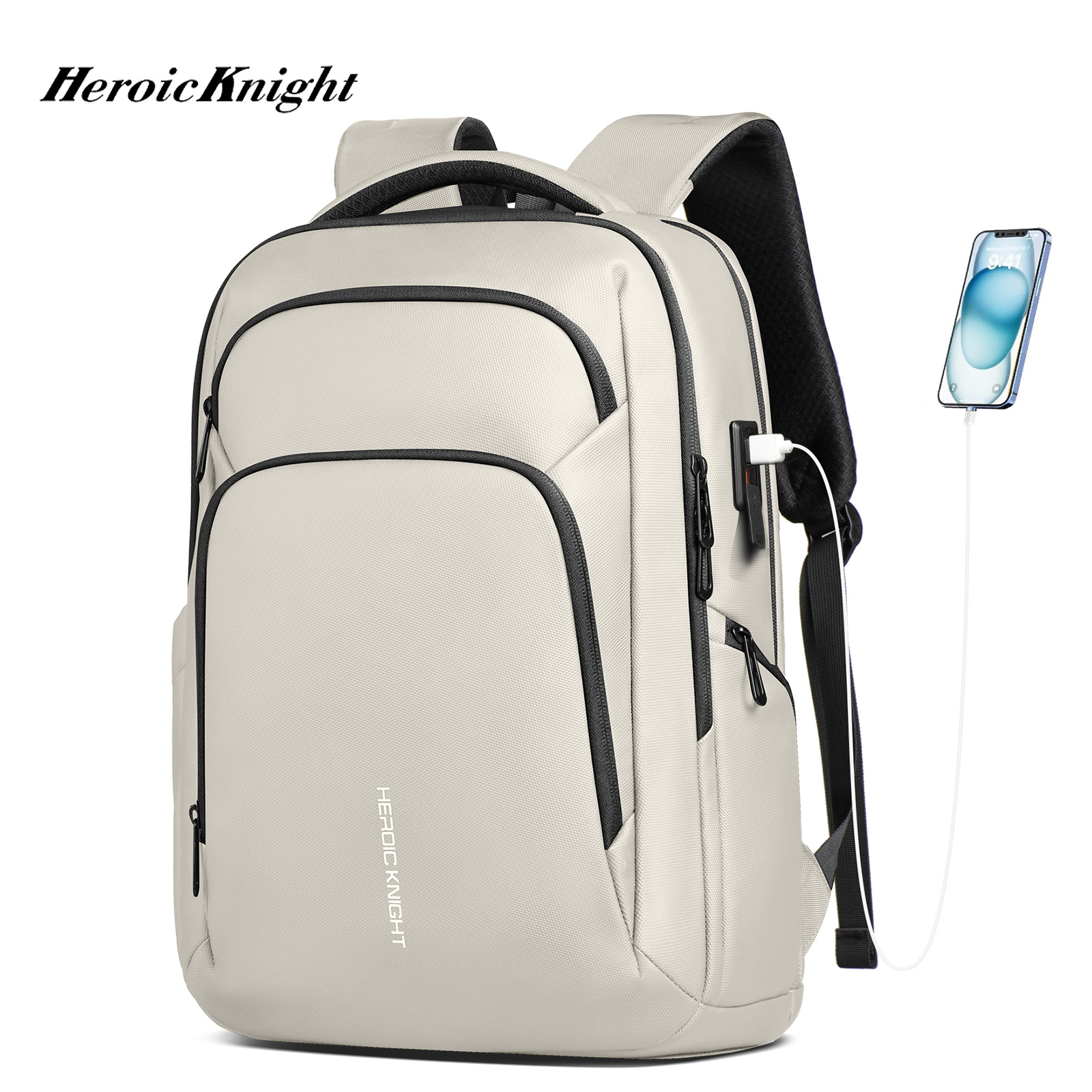Usb Hub - Мужской рюкзак Heroic Knight для деловых